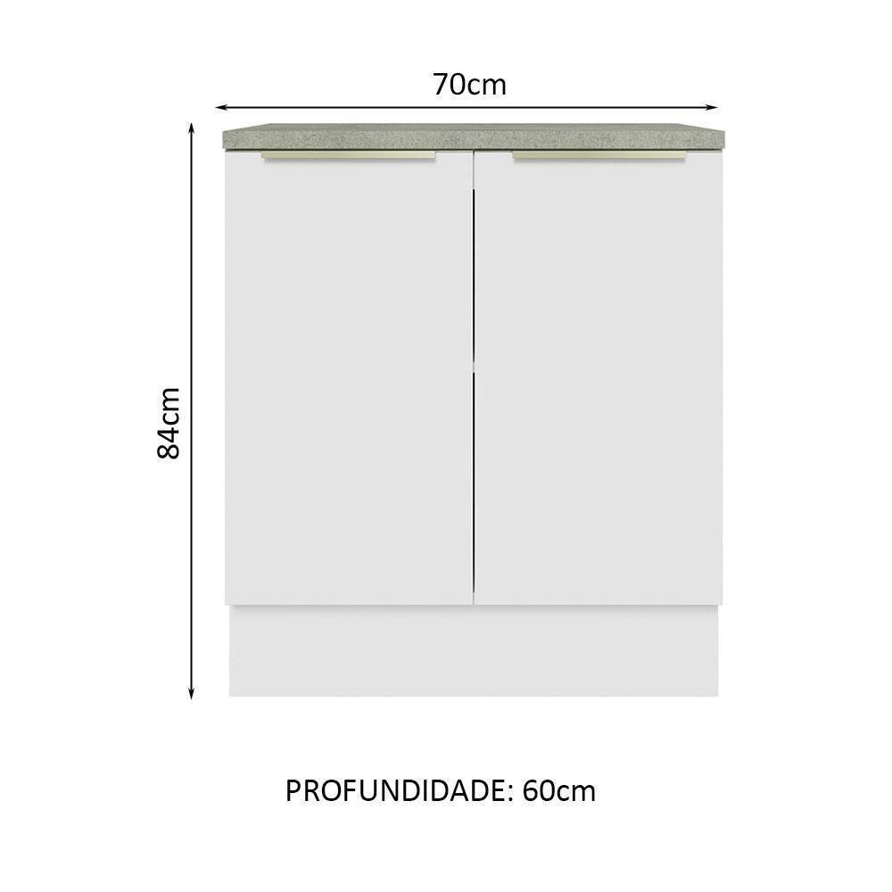 Balcão Madesa 70 Cm 2 Portas - Veludo Com Tampo Veludo - 10