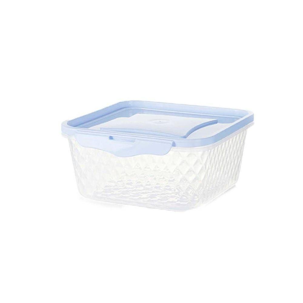 Pote Quadrado Com Trava 550ml - Bpa Free Branco - 1