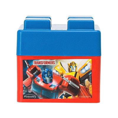 Pote De Encaixe Infantil Decorado Transformers