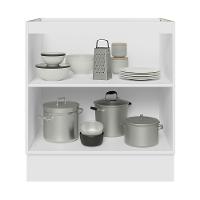 Balcão Madesa 70 Cm 2 Portas - Sem Tampo Branco/Preto - 8