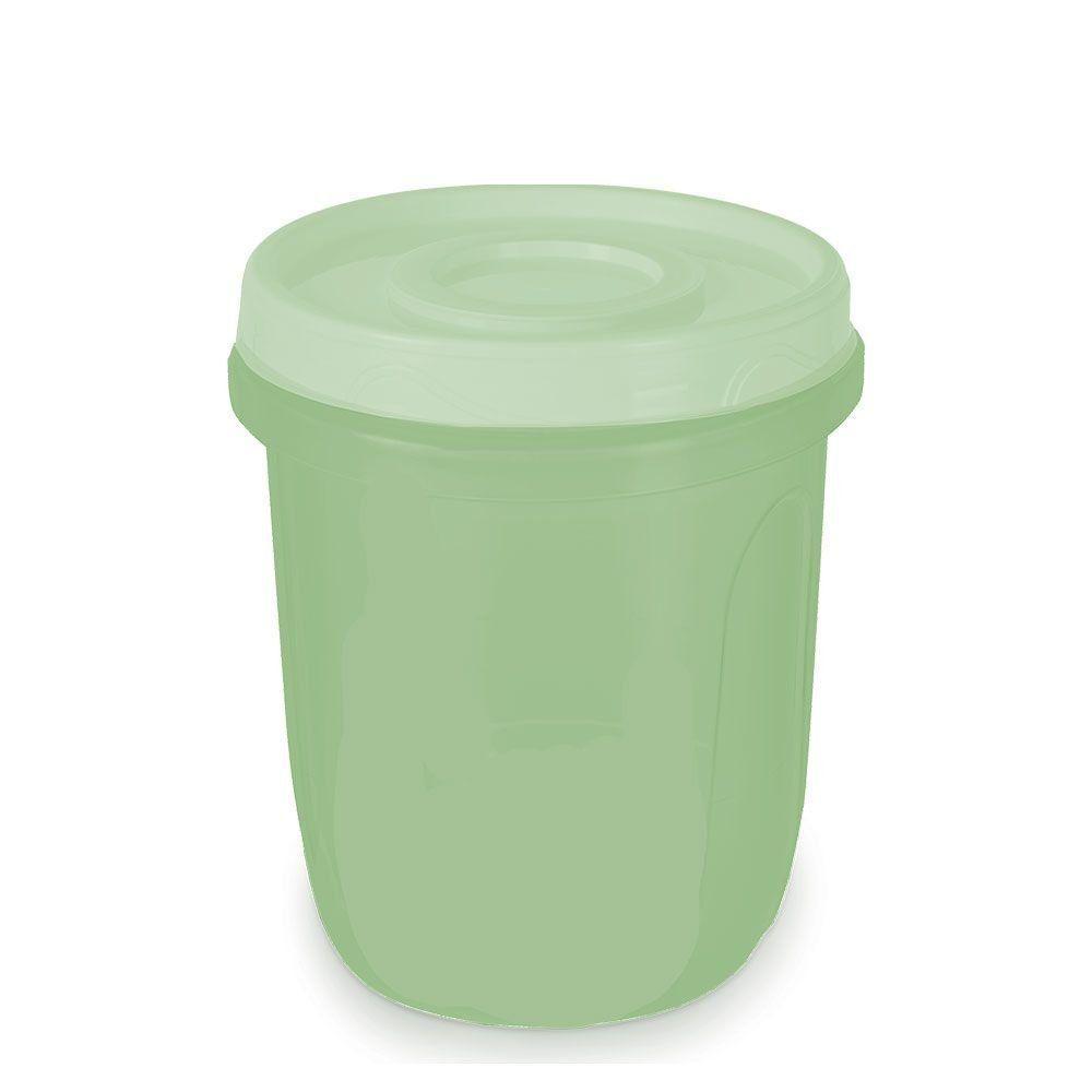 Pote Redondo Com Tampa Rosca De 1 L Verde - 1