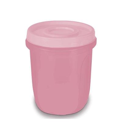 Pote Redondo Com Tampa Rosca De 1 L Rosa