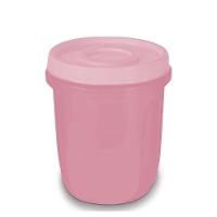 Pote Redondo Com Tampa Rosca De 1 L Rosa - 1