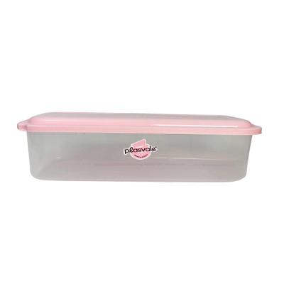 Pote Plástico Retangular 2,2 Litros Plasvale Rosa