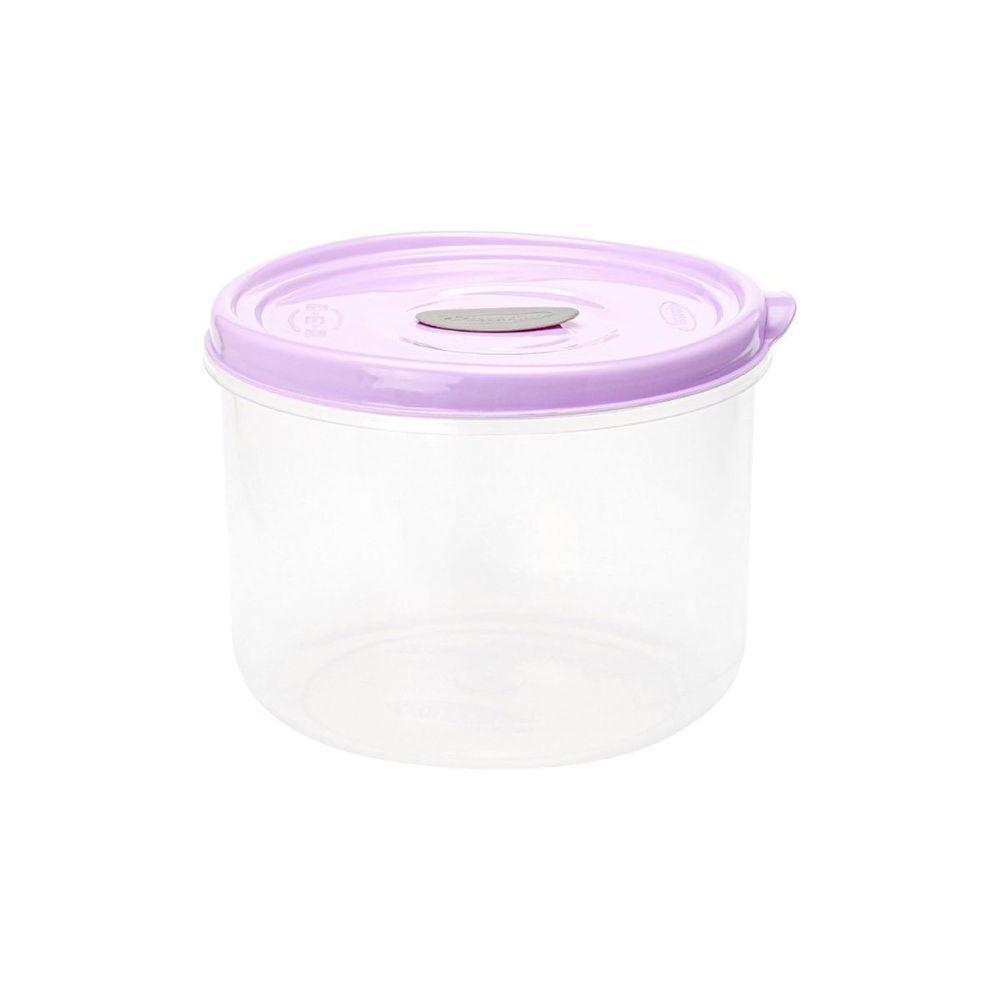 Pote Redondo 11cm De Altura Para Microo-ndas E Freezer Com Válvula 1,75l - Linha Wave Plasvale Lilás - 1