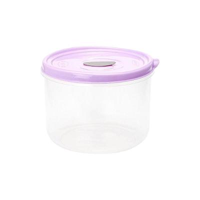 Pote Redondo 11cm De Altura Para Microo-ndas E Freezer Com Válvula 1,75l - Linha Wave Plasvale Lilás