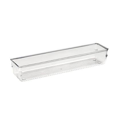 Organizador De Gavetas Modular Multiúso Em Plástico Transparente 30,7x7cm Transparente