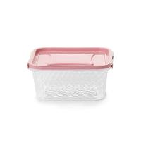 Pote Quadrado Com Trava 1l - Bpa Free Rosa - 2