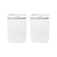 Kit Pote Porta Mantimentos Plástico Branco - 2 Unidades - 1