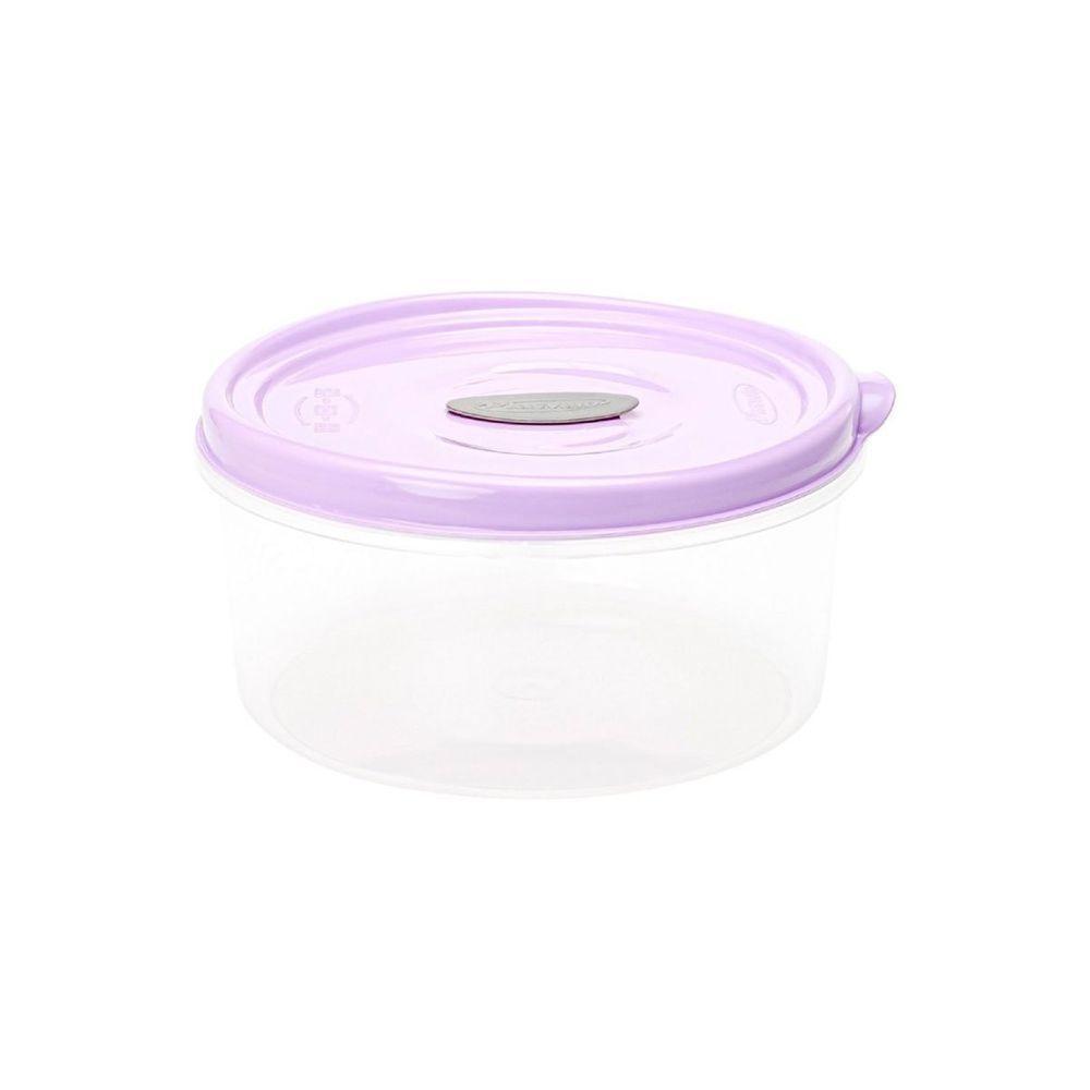Pote Redondo Para Micro-ondas E Freezer Com Válvula 3l Cinza Outono - 2