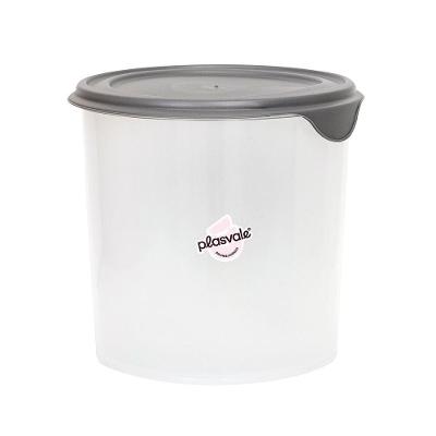 Pote Plástico Para Mantimentos 4,1l Plasvale Cinza