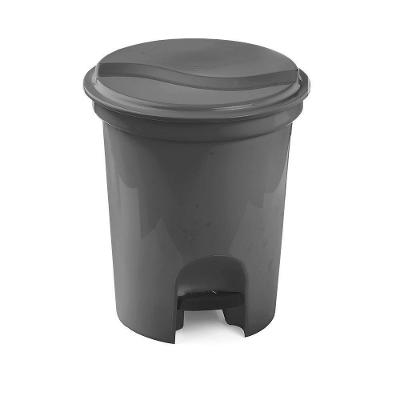 Lixeira Com Pedal 6,5 Litros Plasvale Cinza