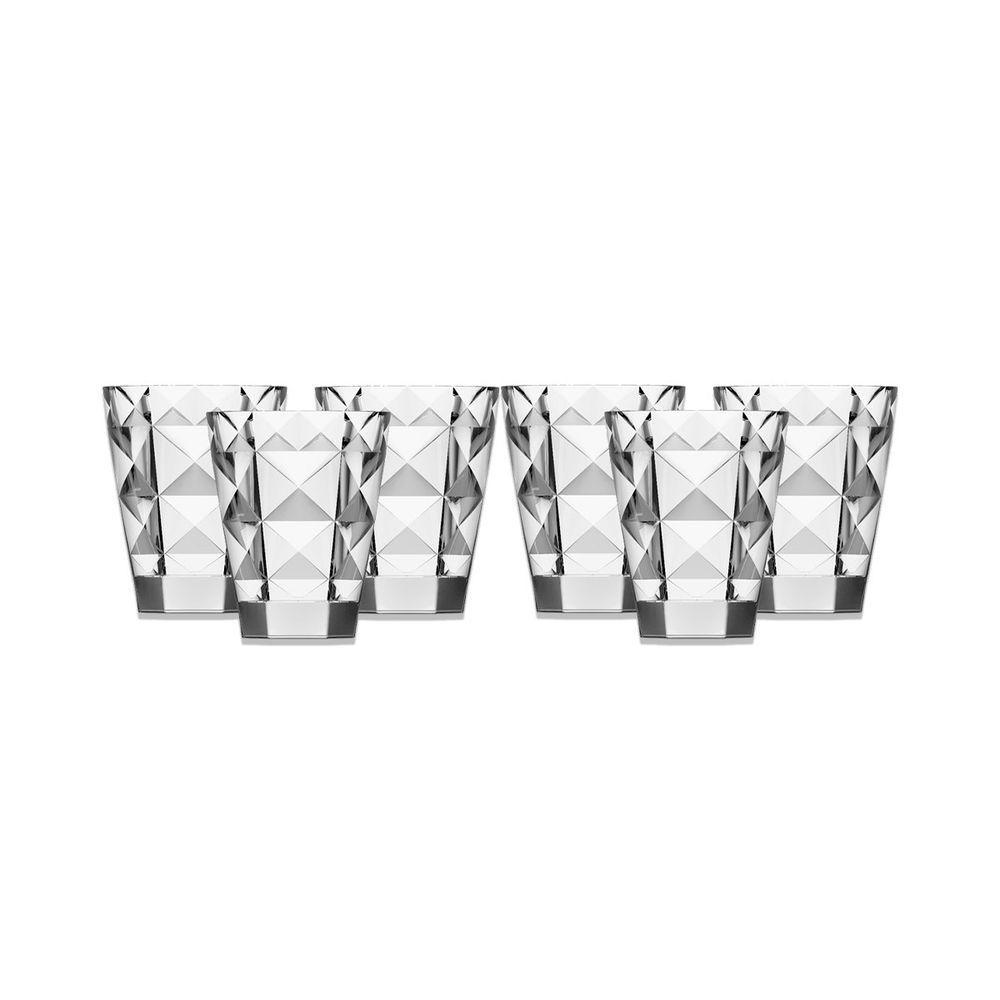 Jogo De Copos De Vidro Modelo Italiano 260ml - Conjunto Com 6 Unidades Transparente - 1