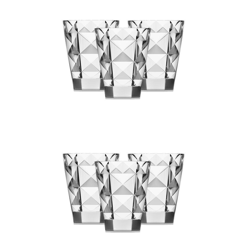 Jogo De Copos De Vidro Modelo Italiano 330 Ml - Conjunto Com 6 Unidades Transparente - 1