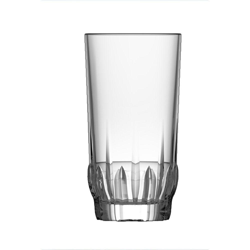 Copo De Vidro Com Base Texturizada 320ml Transparente - 1