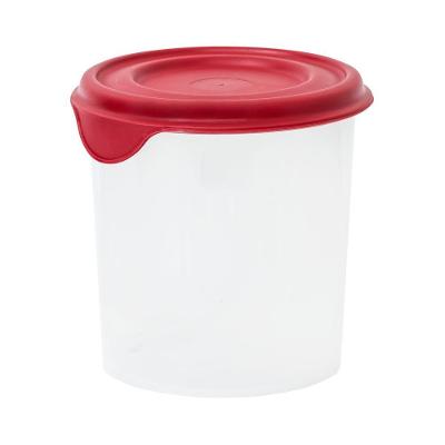 Pote Plástico Para Mantimentos 900ml Plasvale Vermelho