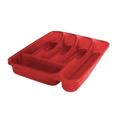 Porta Talheres Plasvale Vermelho