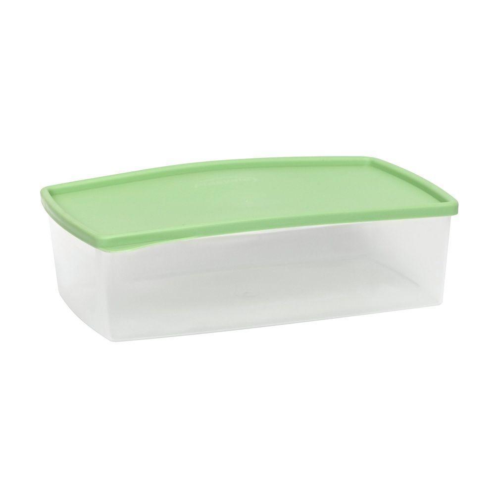 Pote Hermético Retangular 1,4l Plasvale Verde - 1