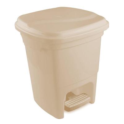 Lixeira Plástica Com Pedal 15l - Plasvale Nude