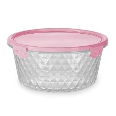 Pote Cristal 550ml Redondos Rosa