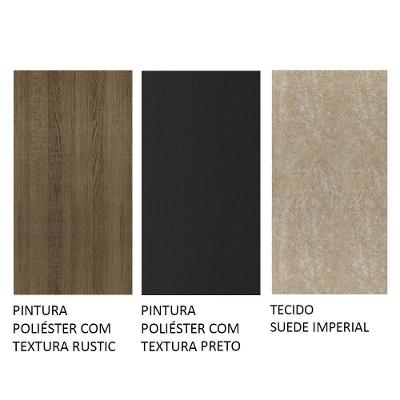 Conjunto de Jantar Hanna 6 Lugares Tampo em MDP com Cadeiras Estofadas Suede Marrom