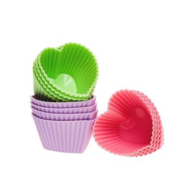 Kit 12 Formas De Silicone Para Cupcake - Coração Variado