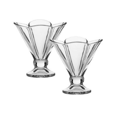 Kit 2 Taças De Vidro Para Sorvete 190ml Transparente