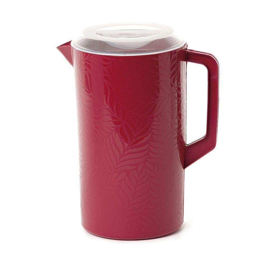 Jarra Texturizada Com Tampa 1,75l Vermelho - 1