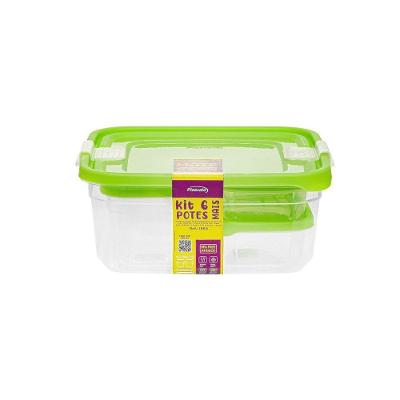 Kit 6 Potes Essencial Linha Mais Plasvale Verde