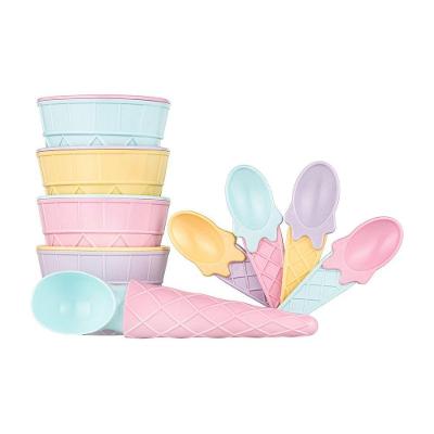 Kit Sobremesa Sorvete Colorido 9 Peças Variado