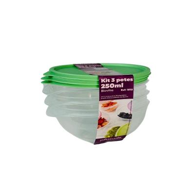 Kit 3 Potes Redondos Biovita 250ml Verde