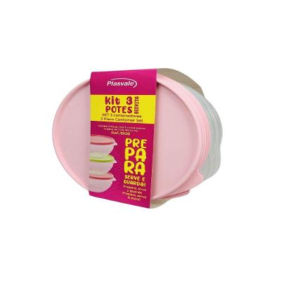 Kit 3 Potes Biovita 1,9l Rosa