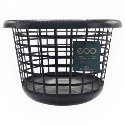 Cesto Telado Para Roupas 35l Plasvale Eco Preto