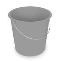 Balde 8 Litros Plasvale Cinza - 1