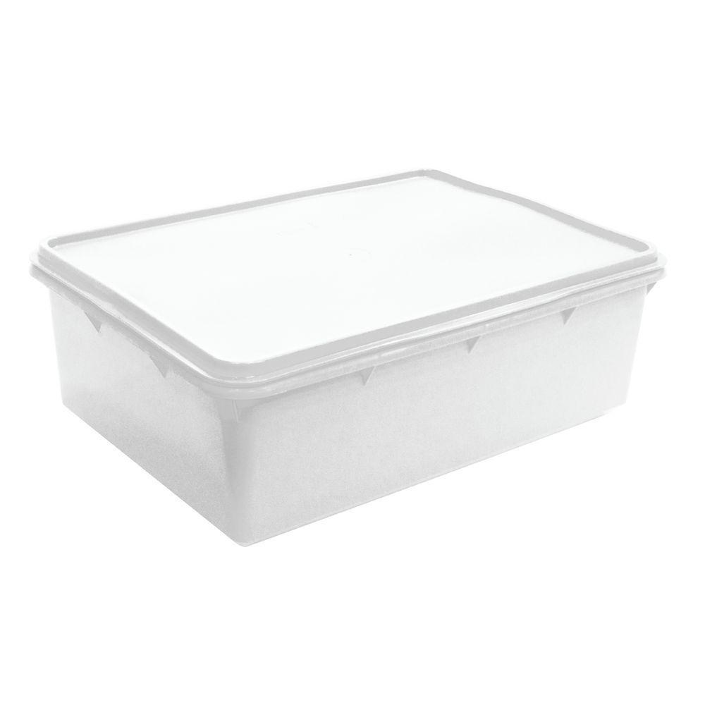 Kit 3 Caixas Herméticas Plásticas Empilháveis 6,5l Branco - 2