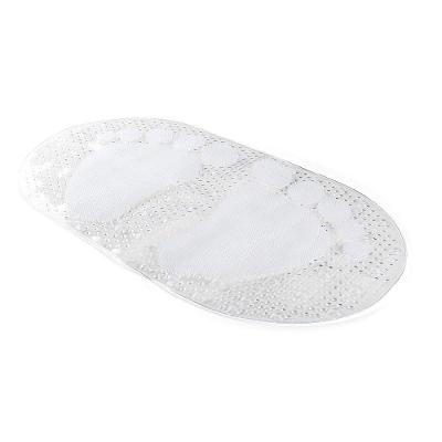 Tapete Para Box E Banheiro Antiderrapante Oval Com Ventosa - Plasvale Transparente