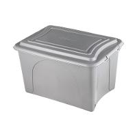Caixa Plastica Organizadora Grande 50 Litros - Plasvale Eco Cinza - 1