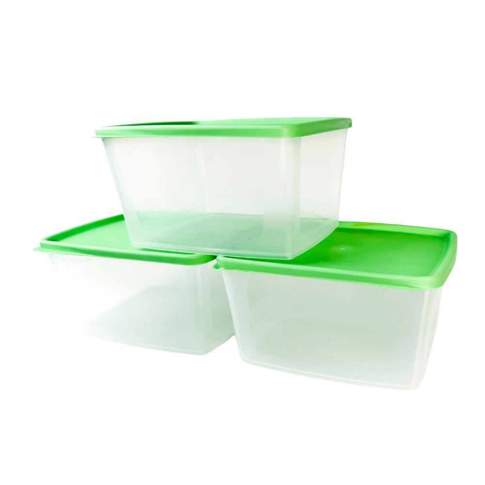 Kit 3 Potes 800ml Plasvale Verde - 2