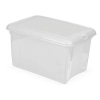 Caixa Plastica Organizadora Transparente 16,6 Litros - Plasvale Branco - 1