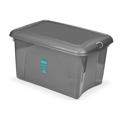 Caixa Plastica Organizadora 16,6 Litros - Plasvale Eco Cinza