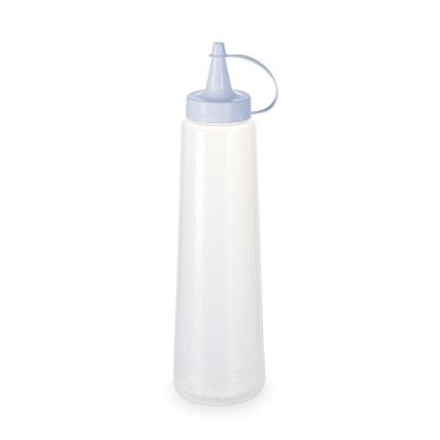 Bisnaga Plástica Transparente Com Tampa Em Cores 400 Ml - Plasvale Branco