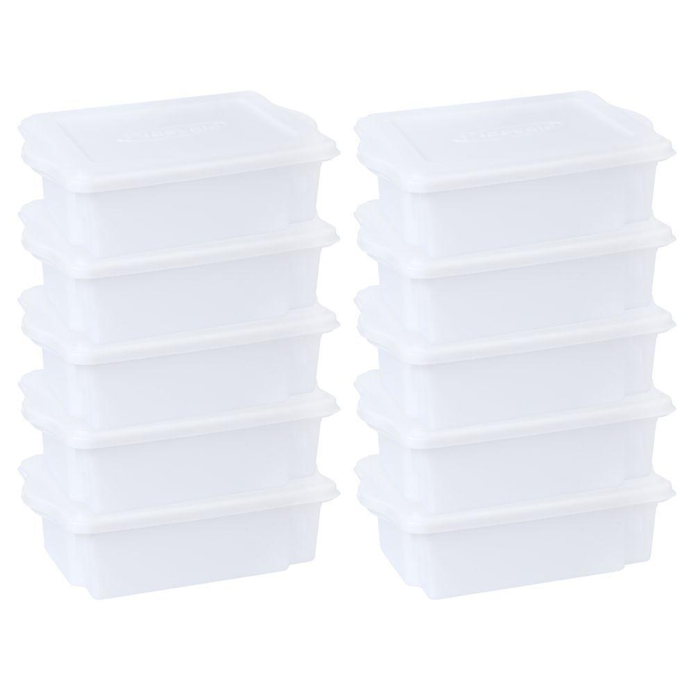 Kit 10 Caixas Para Cozinha Empilháveis 10l Branco - 2