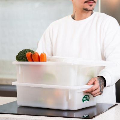 Kit 10 Caixas Para Cozinha Empilháveis 10l Branco