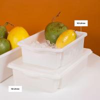 Kit 10 Caixas Para Cozinha Empilháveis 10l Branco - 3