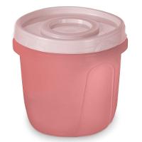 Pote Redondo Com Tampa Rosca De 750 Ml Rosa - 1