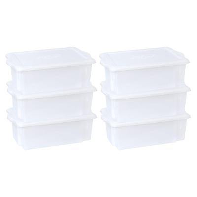 Kit 6 Caixas Para Cozinha Empilháveis 24,5l Branco