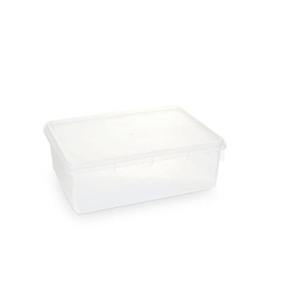 Caixa Plástica Organizadora Empilhável E Hermética Com Tampa 3,5l Plasvale - 27,2x17x9,5cm (cxlxa) Transparente