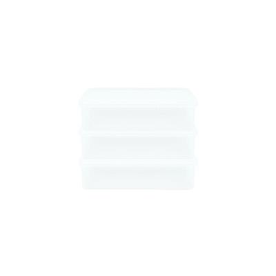 Kit 3 Caixas Herméticas Plásticas Empilháveis 11l Branco