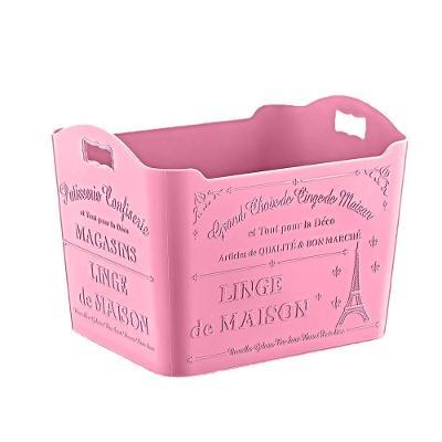 Kit 2 Cesto Organizador Paris Multiuso 2,5 Litros Rosa - 2 Unidades