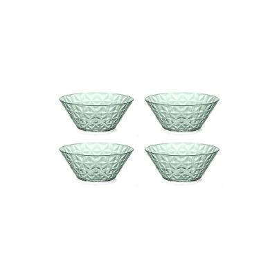 Kit 4 Bowl Sobremesa Cristal 250ml Plasvale Azul